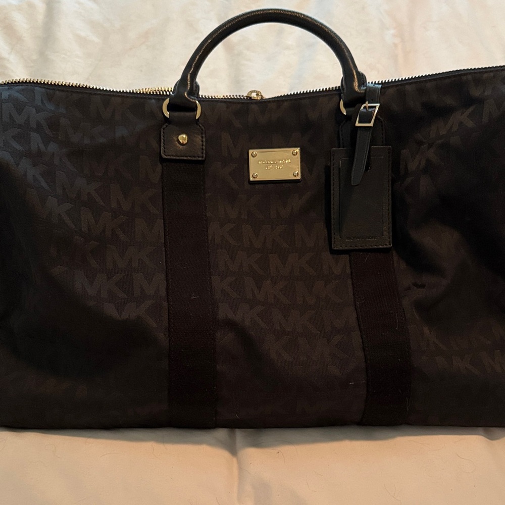 Michael Kors Black Monogram Duffel Bag